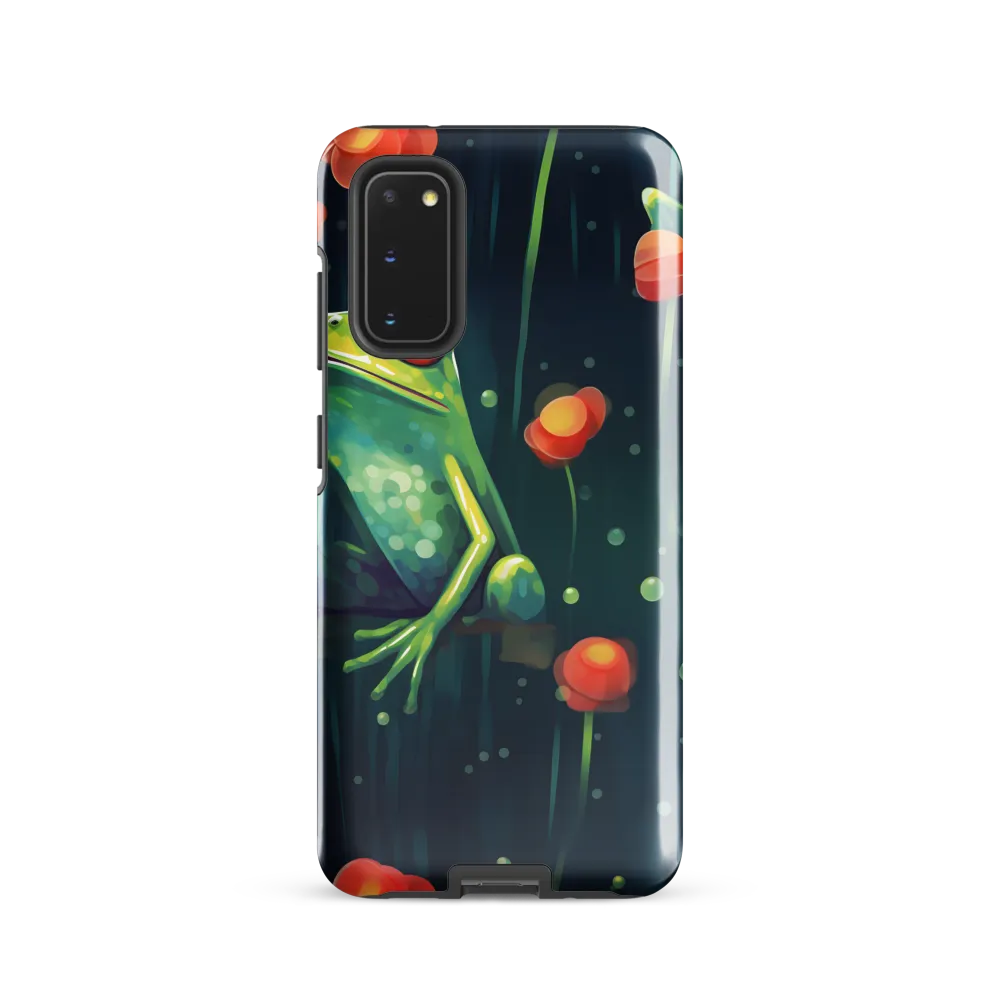 Playful Frogs in a Lush Pond