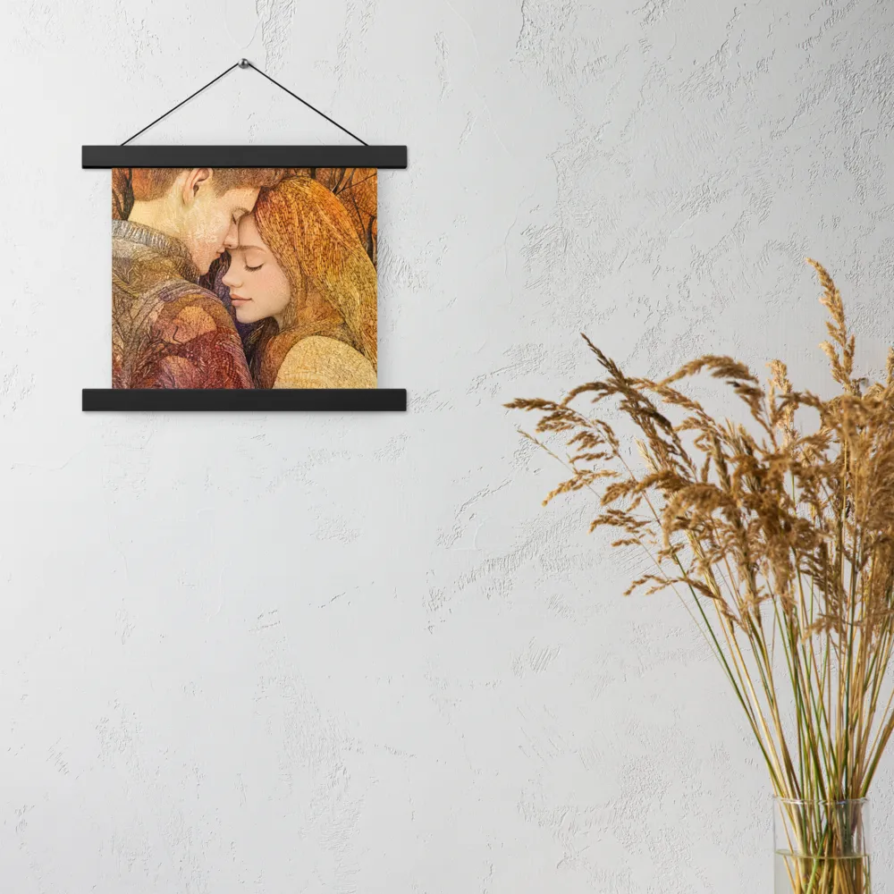 Embrace of Autumn | Poster With Black Wood Hanger | 10″×10″