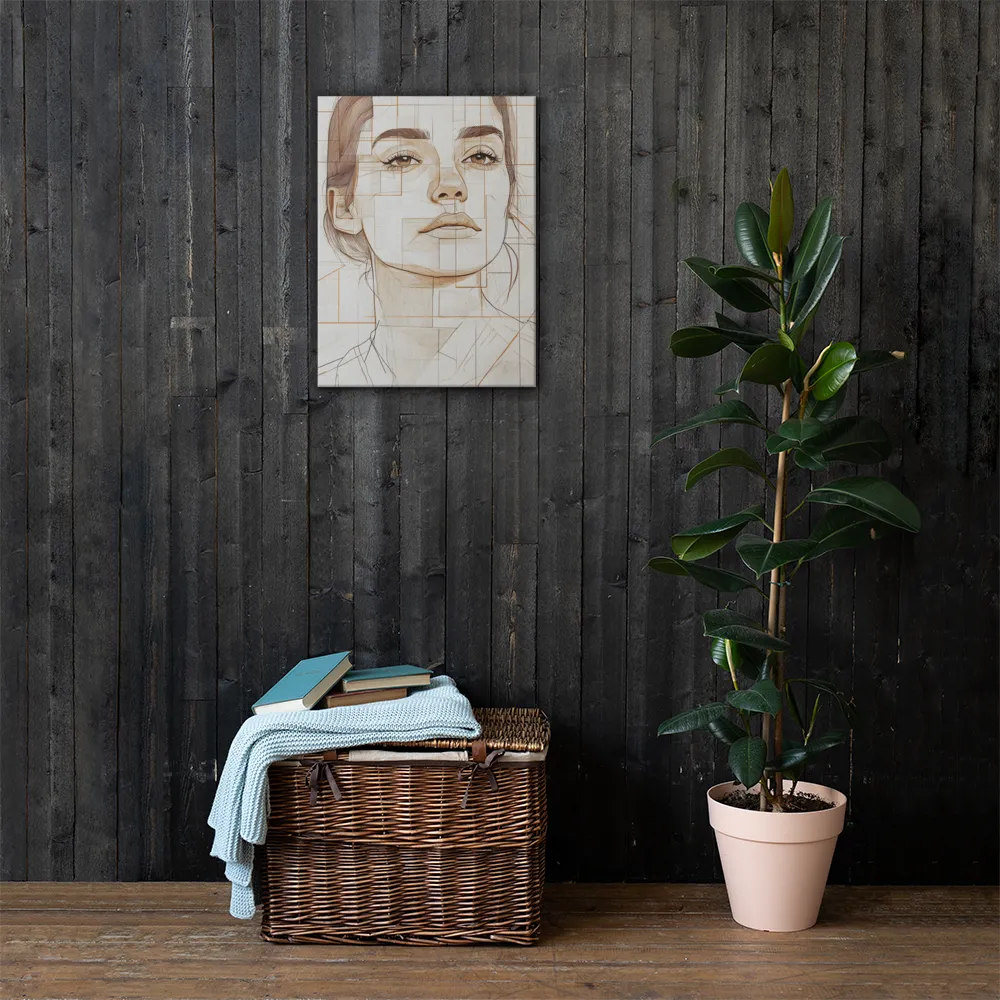 Geometric Serenity: A Minimalist Portrait
