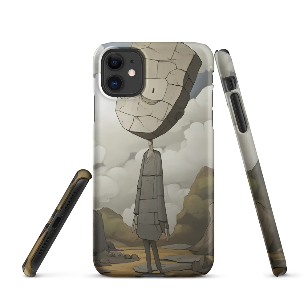 Whimsical Stone Figure in a Rocky Landscape | Phone Case |  11 | Snap Case | Matte