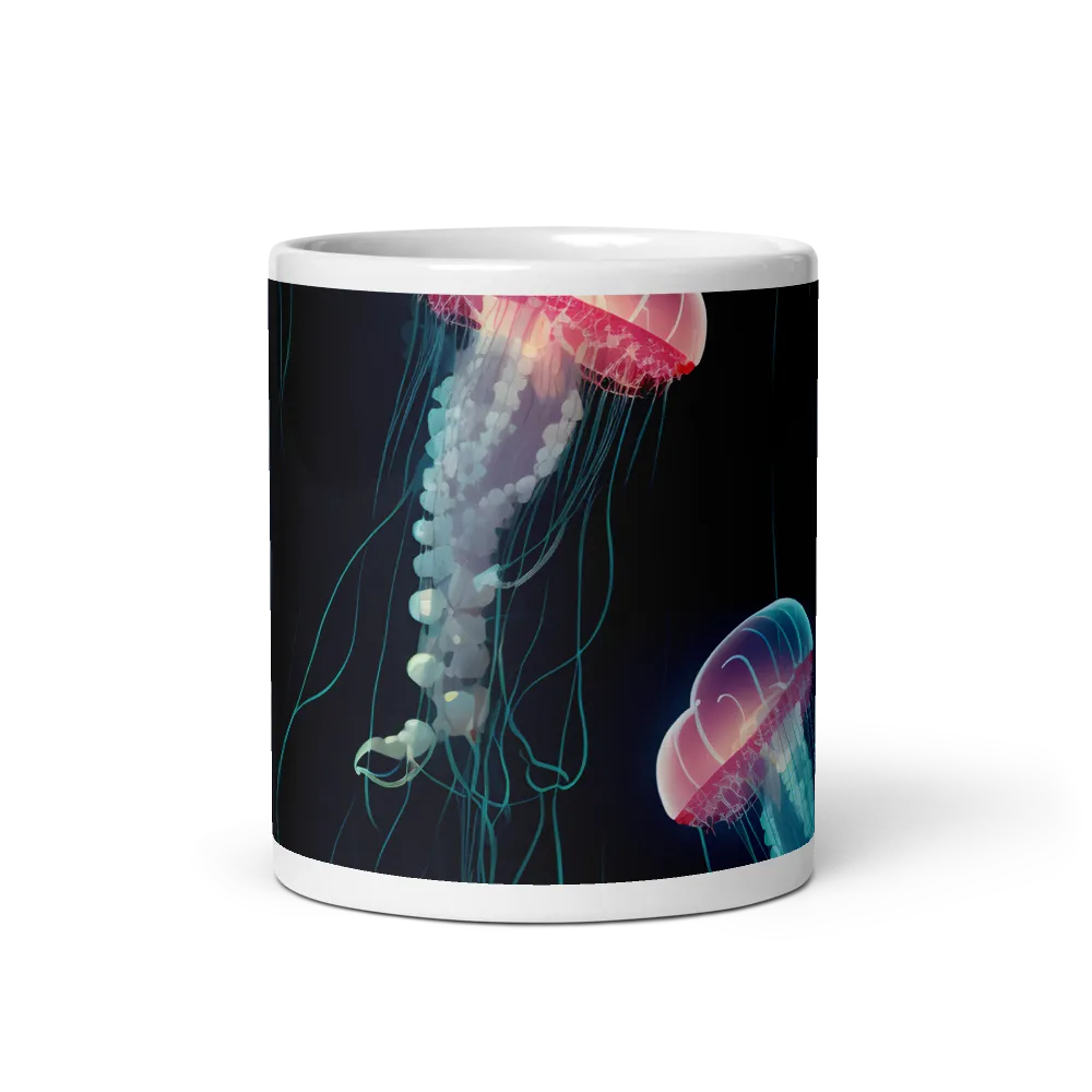 Ethereal Dance of Jellyfish | Mug with White inside | 11 oz