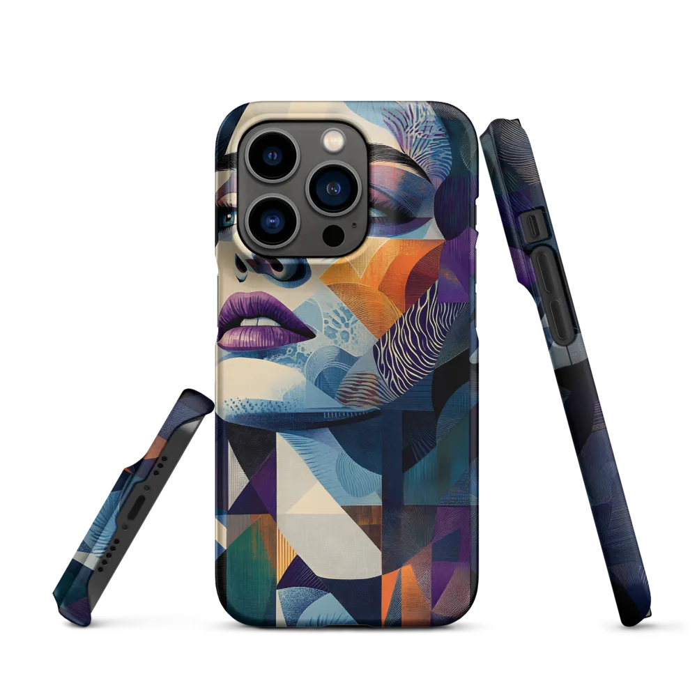 Fragmented Mystery: A Modern Portrait | Phone Case |  14 Pro | Snap Case | Matte