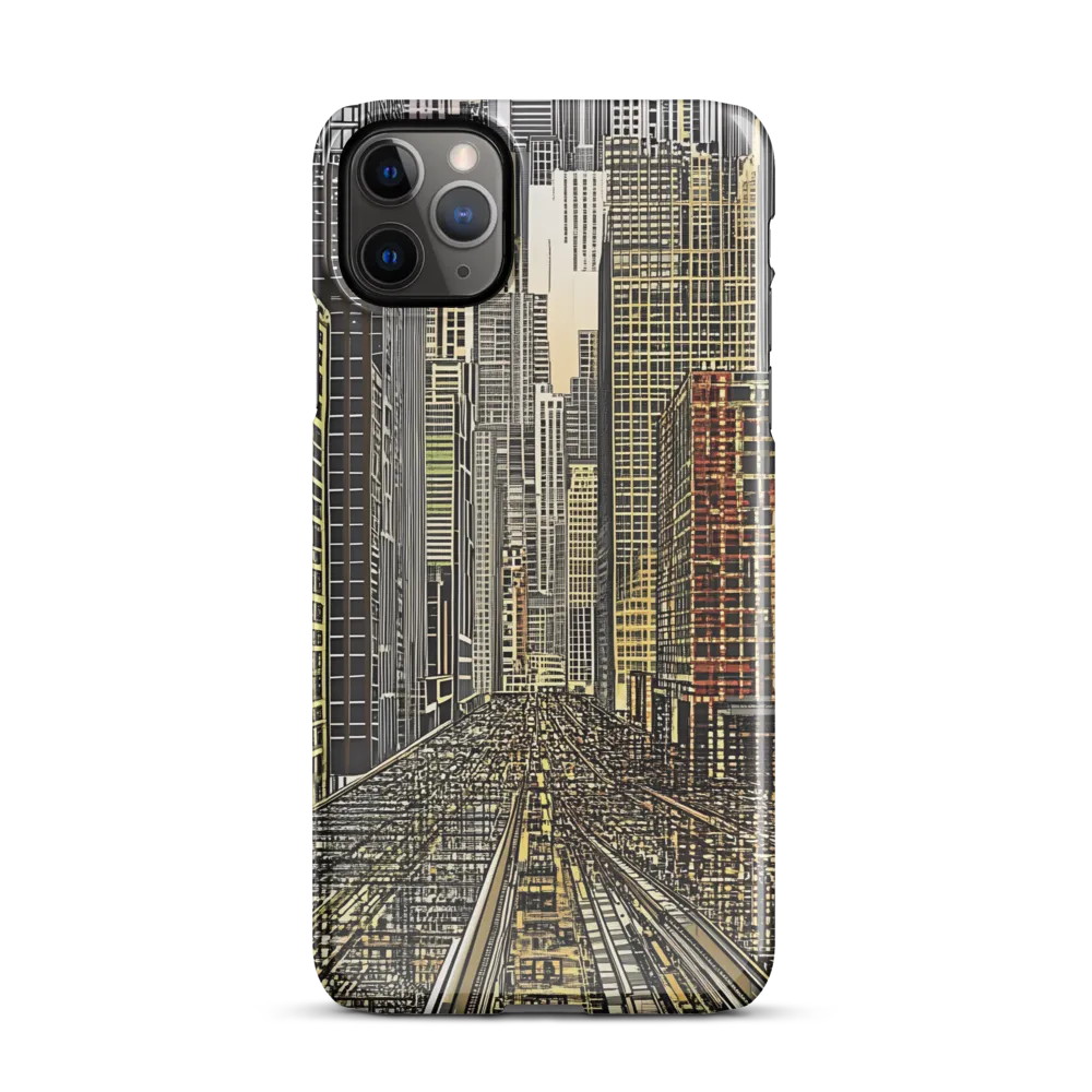 Urban Symphony: The Golden Grid | Phone Case |  11 Pro Max | Snap Case | Glossy