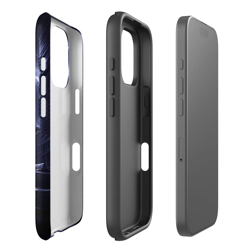 Stormy Cityscape: Shadows of the Night | Phone Case |  16 Pro | Tough Case | Matte