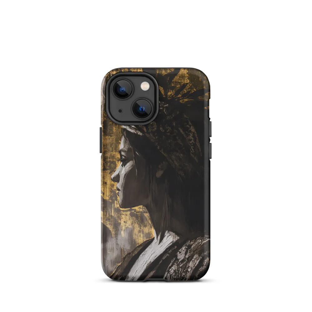 Golden Elegance: A Modern Profile Portrait