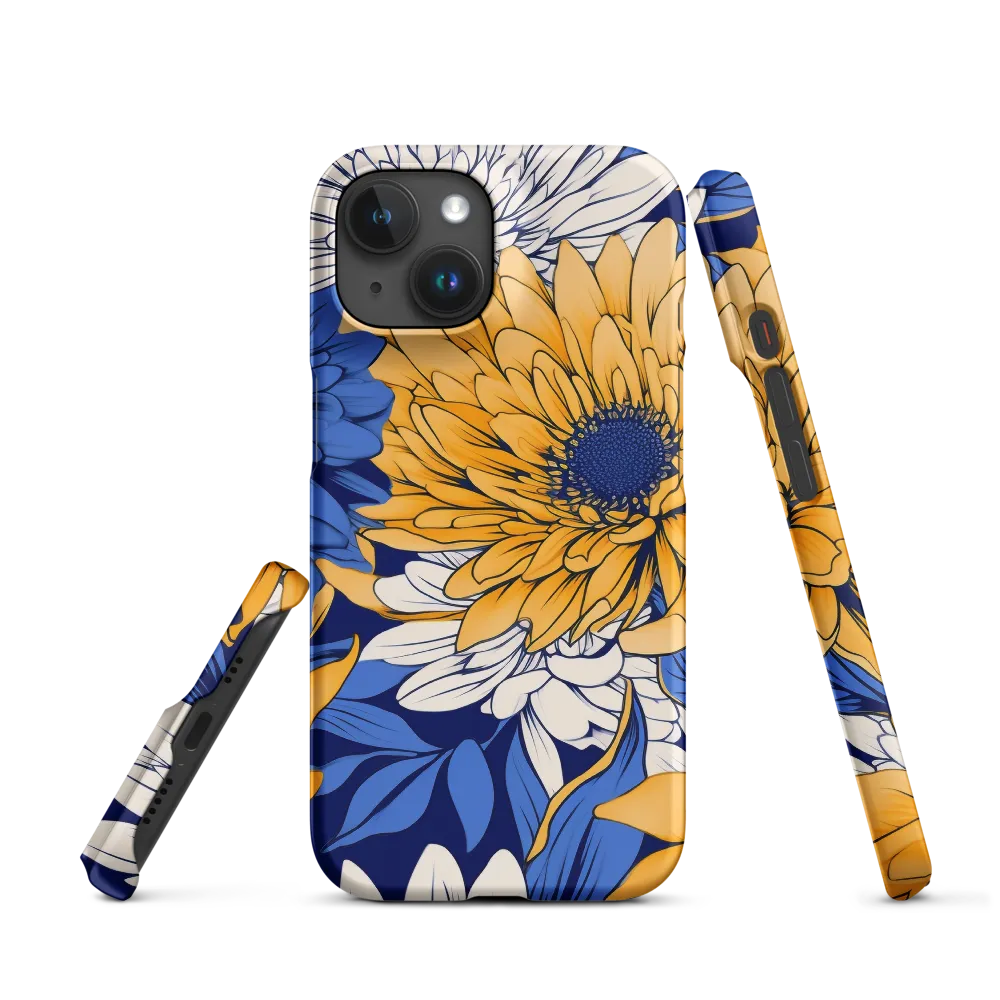 Floral Harmony in Blue and Yellow