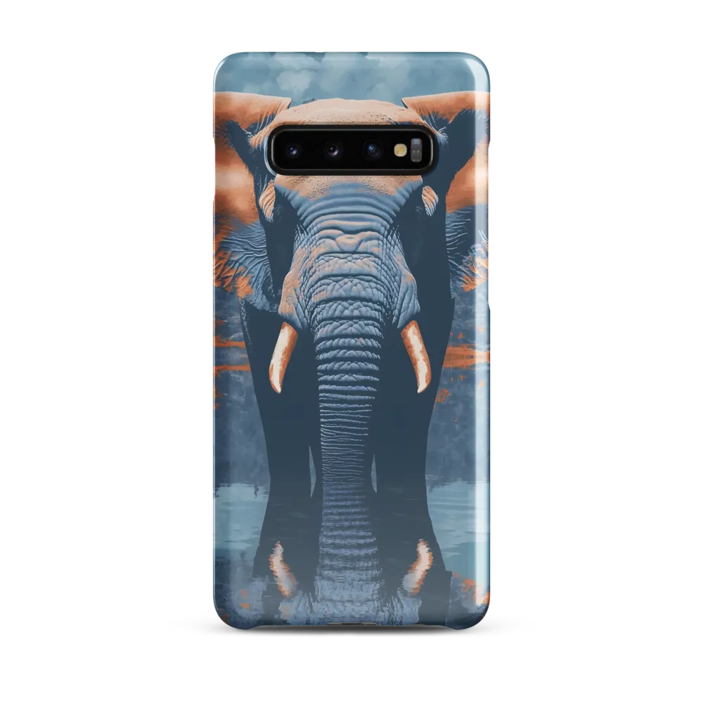 Majestic Reflection: The Elephant's Serenade | Phone Case |  S10 Plus | Snap Case | Glossy