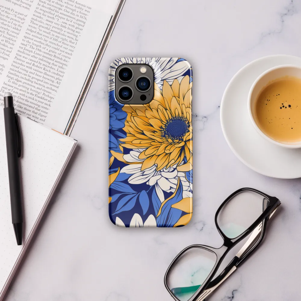 Floral Harmony in Blue and Yellow
