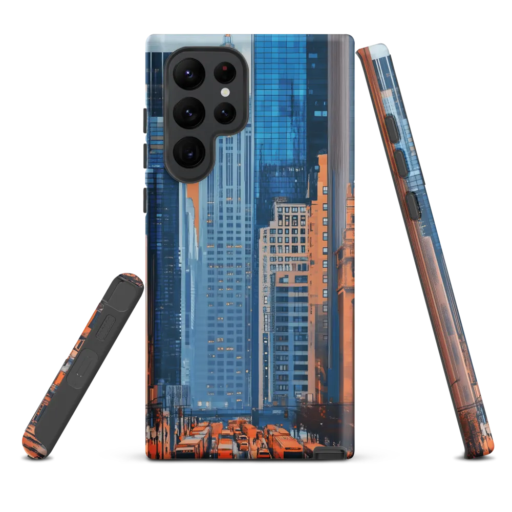 Urban Symphony in Blue and Orange