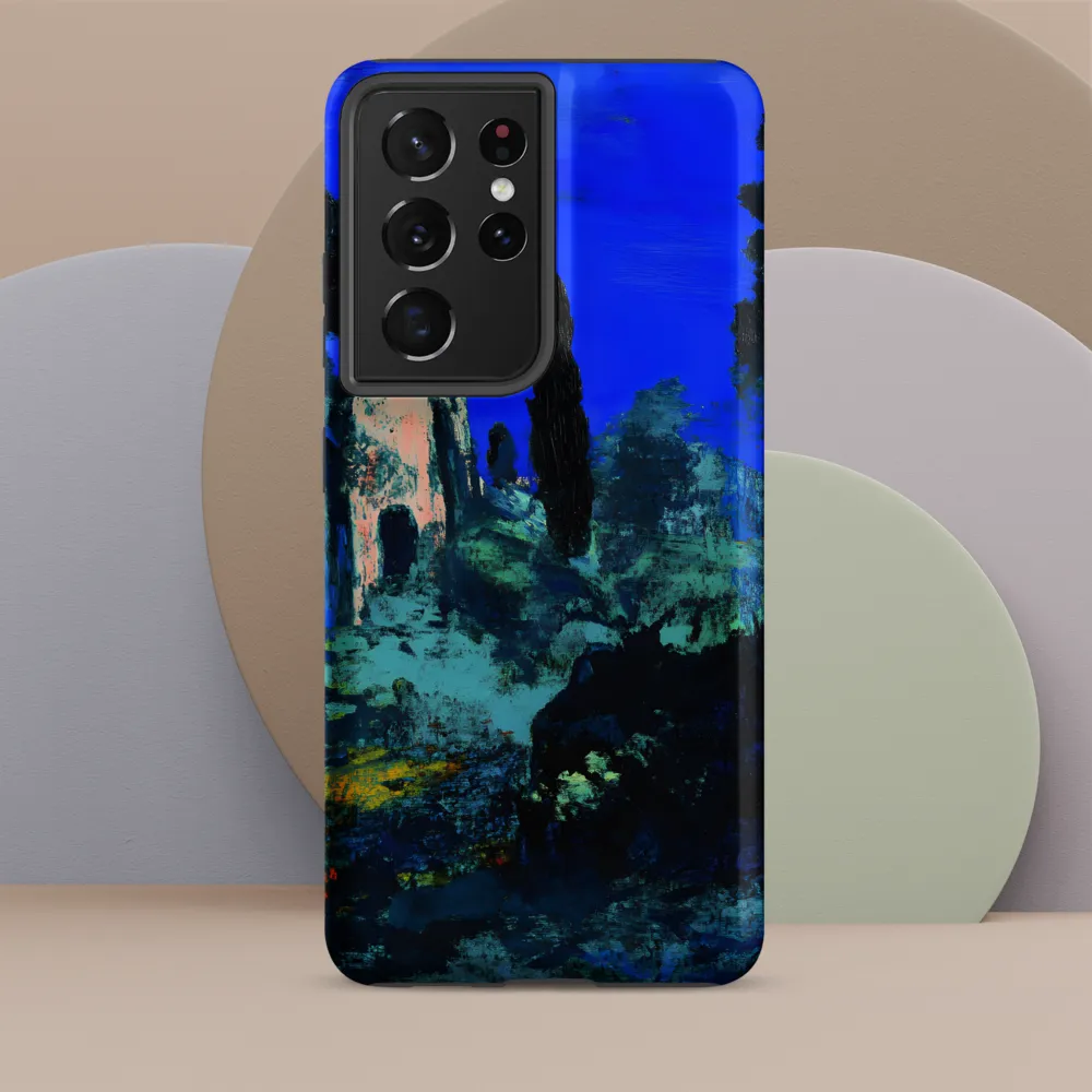 Moonlit Ruins with Cypress
