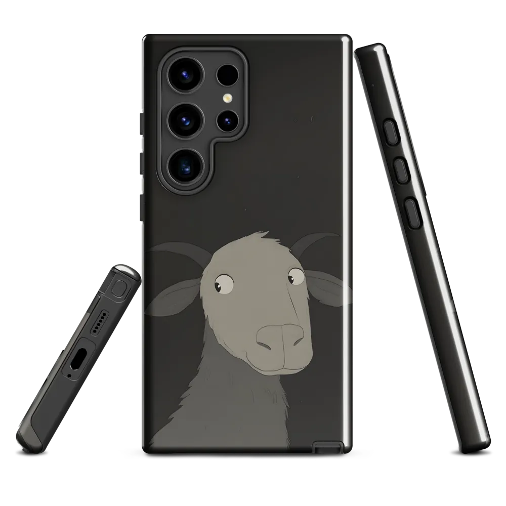 Whimsical Goat in Darkness