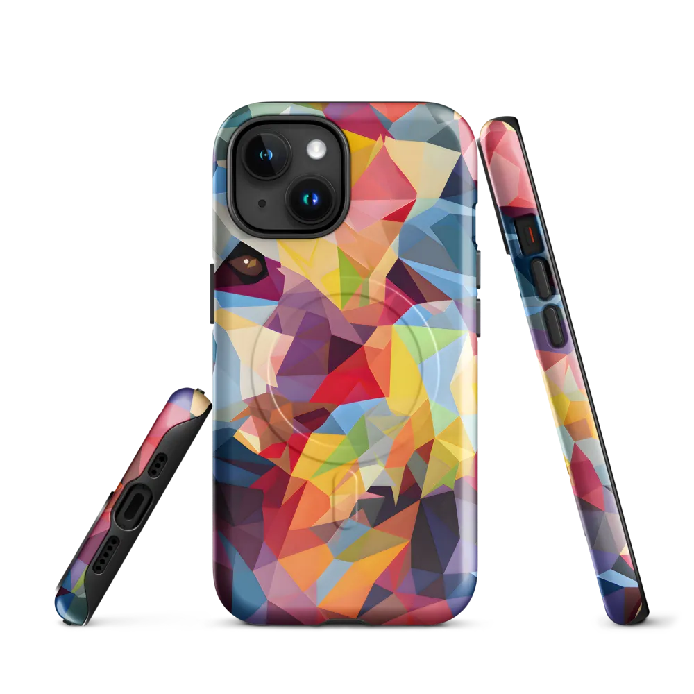 Playful Geometry: The Bear's Face | Phone Case |  15 | MagSafe® Tough Case | Glossy