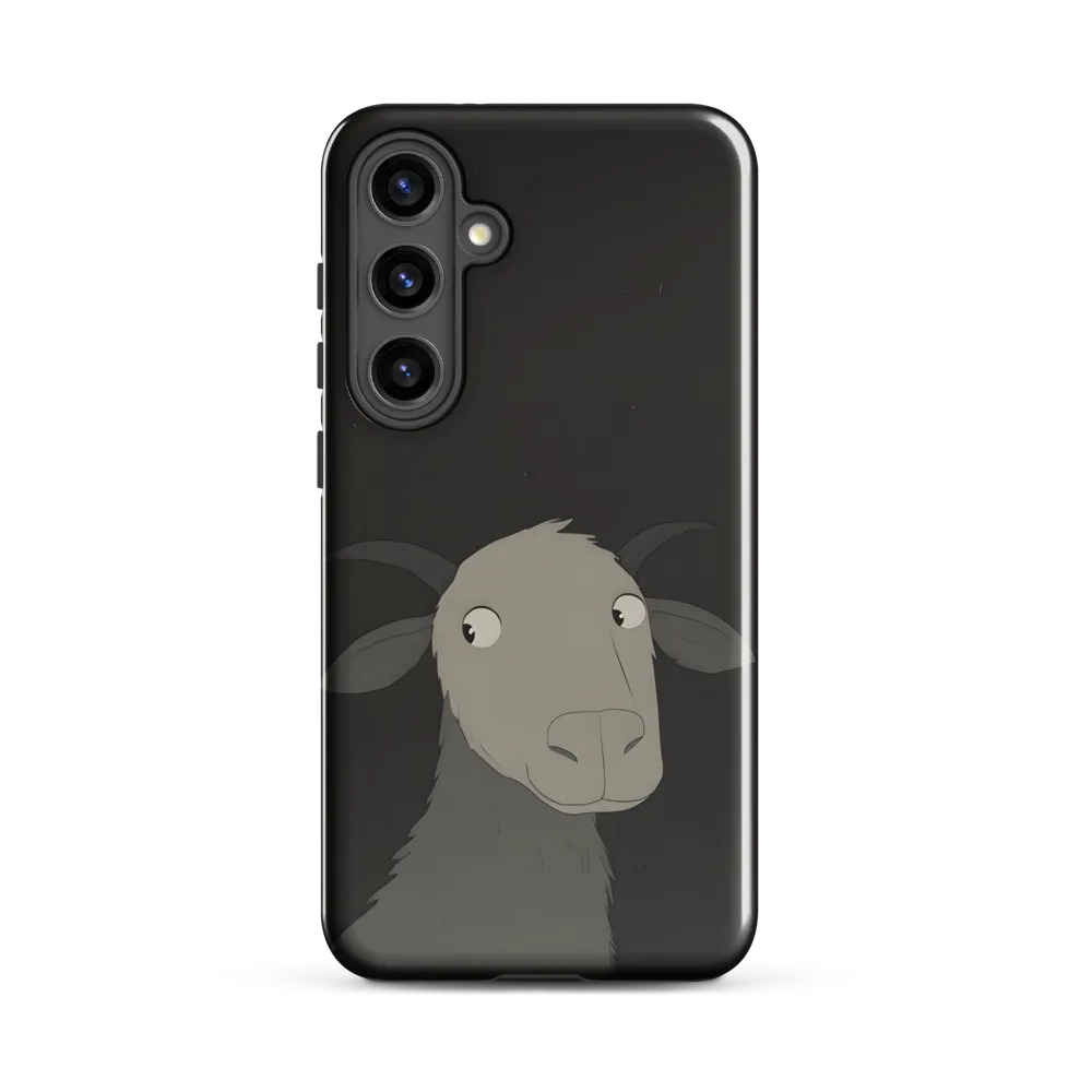 Whimsical Goat in Darkness