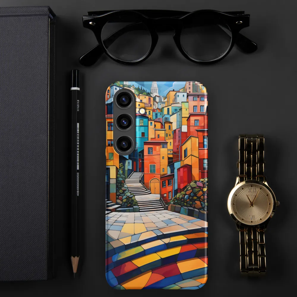 Vibrant Village: A Cubist Journey
