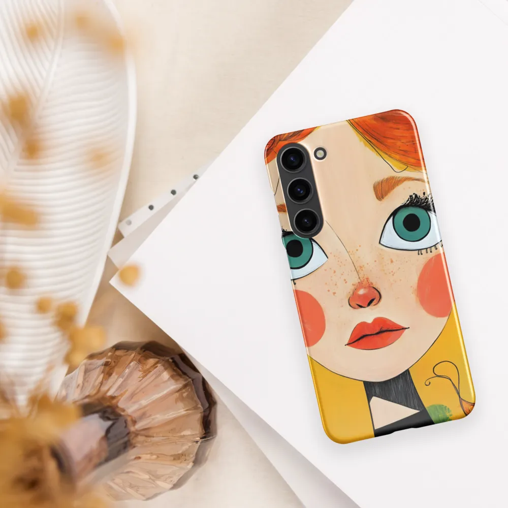 Whimsical Portrait of a Girl | Phone Case |  S23 Plus | Snap Case | Glossy