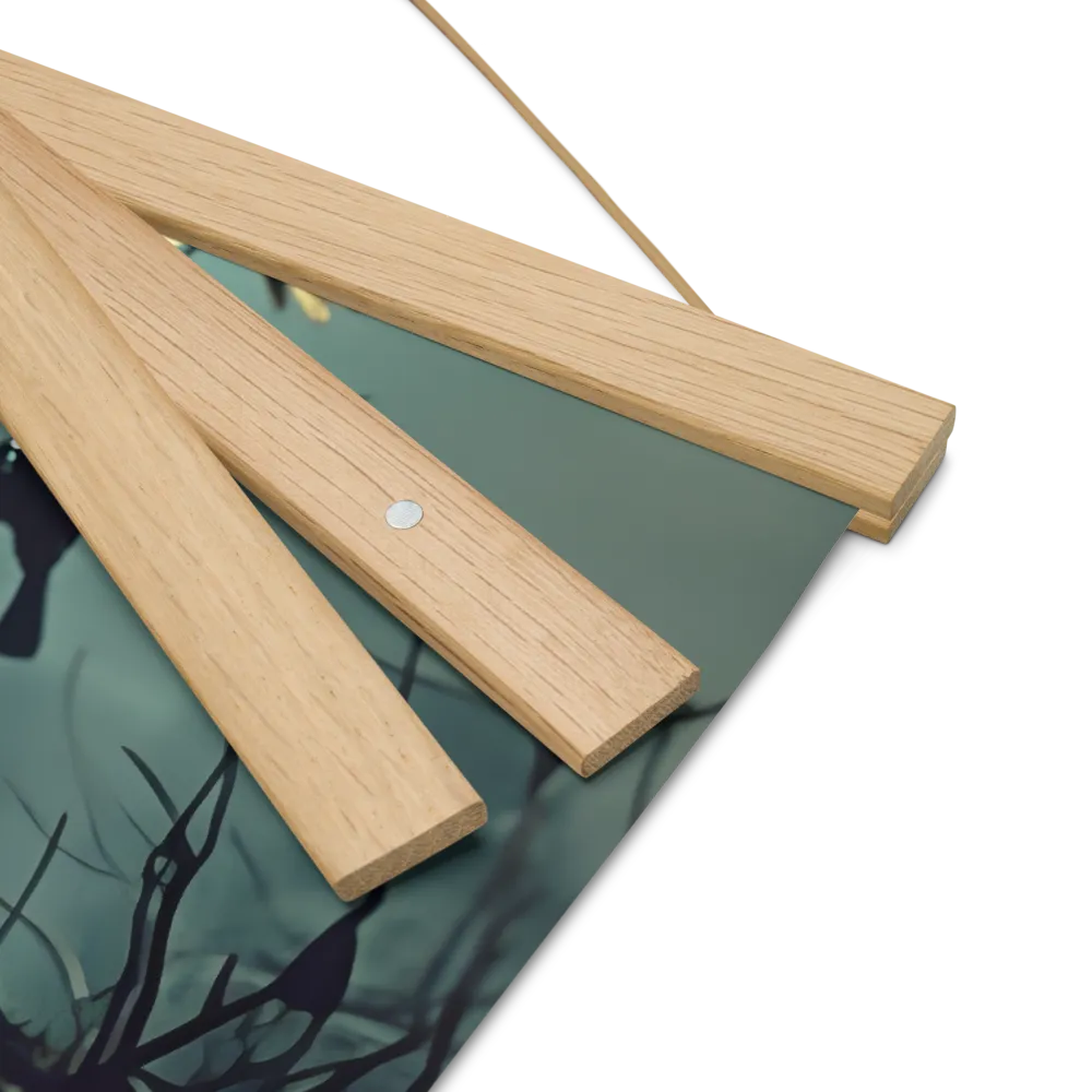 Whispers of the Avian Realm | Poster With Oak Wood Hanger | 16″×16″