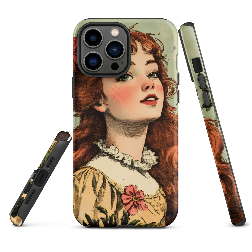 Whimsical Portrait of a Flower-Adorned Girl