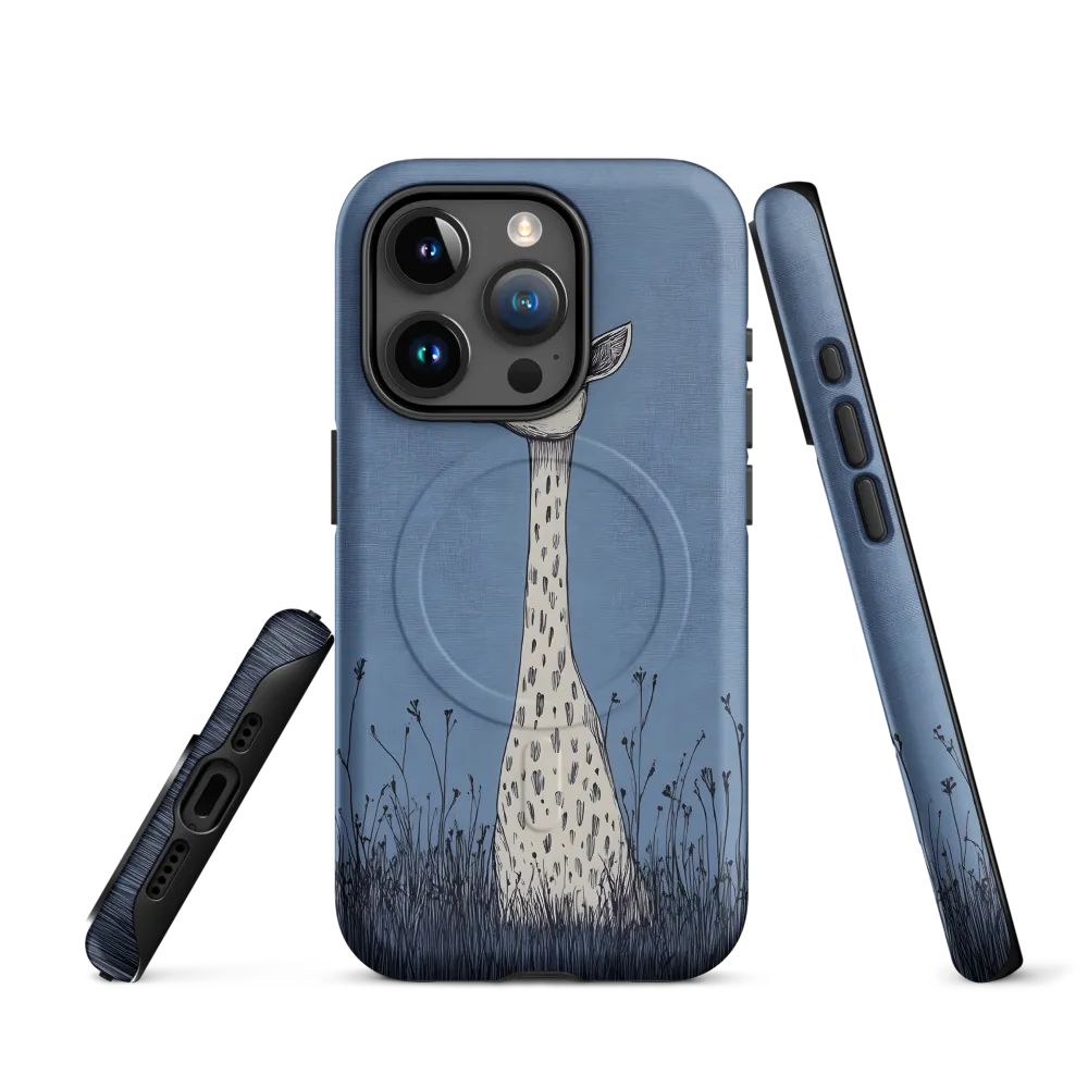 Whimsical Giraffe in Blue