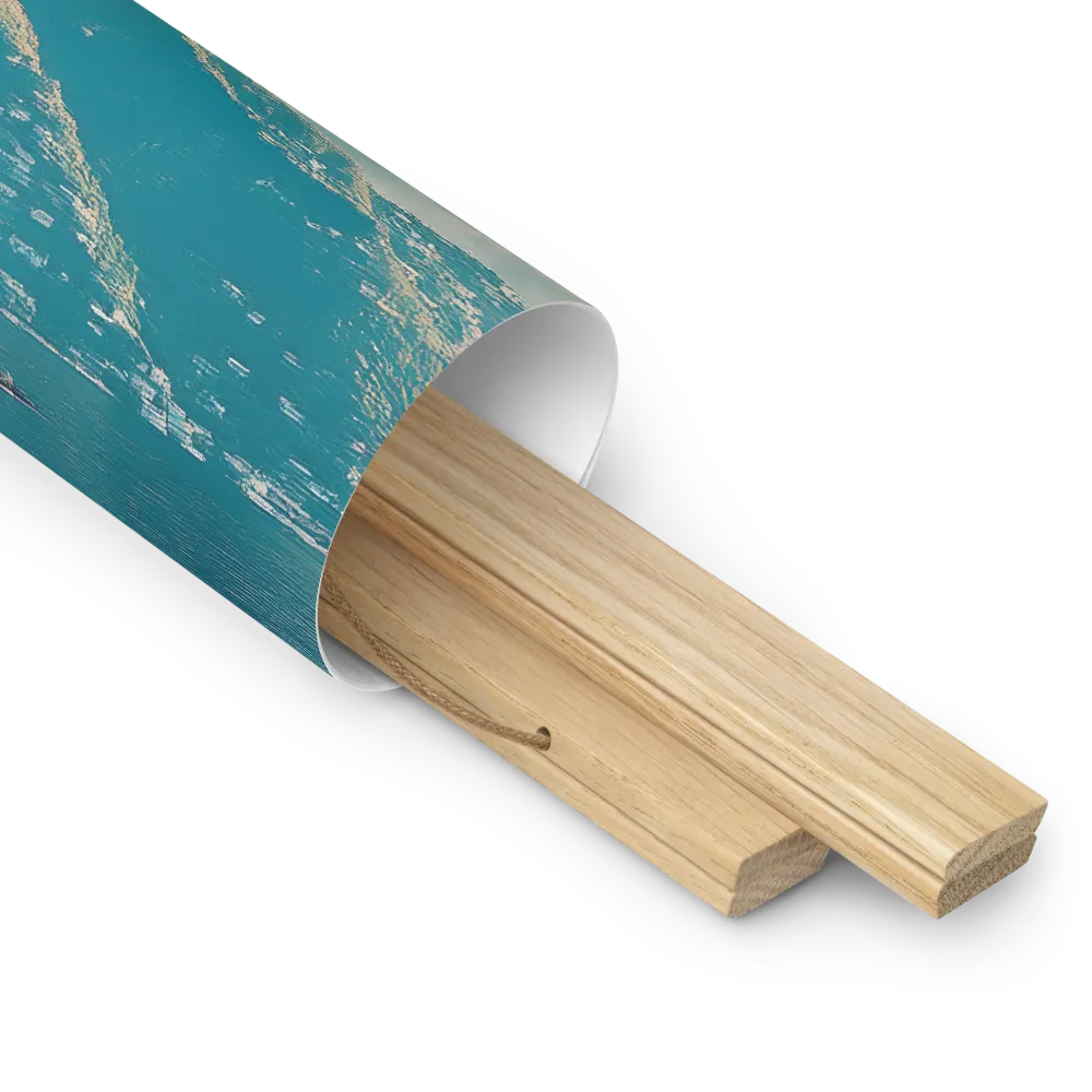 Elysian Waterscape | Poster With Oak Wood Hanger | 16″×16″