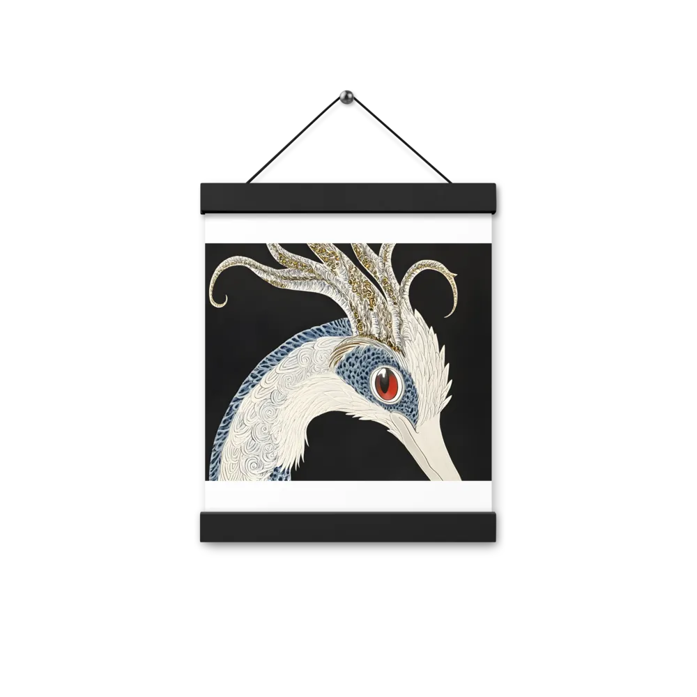 Elegance of the Majestic Peacock | Poster With Black Wood Hanger | 8″×10″