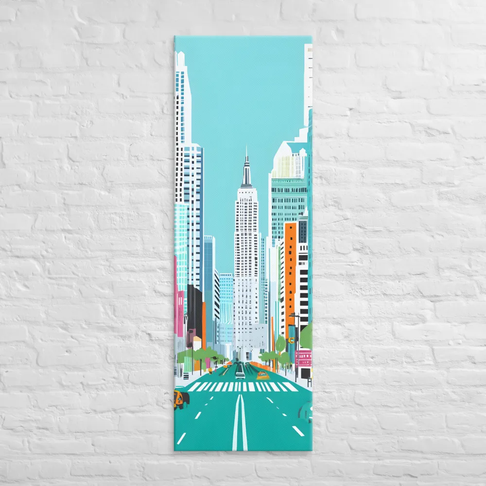 Urban Symphony: A Modern Cityscape | Canvas | 20″×60″