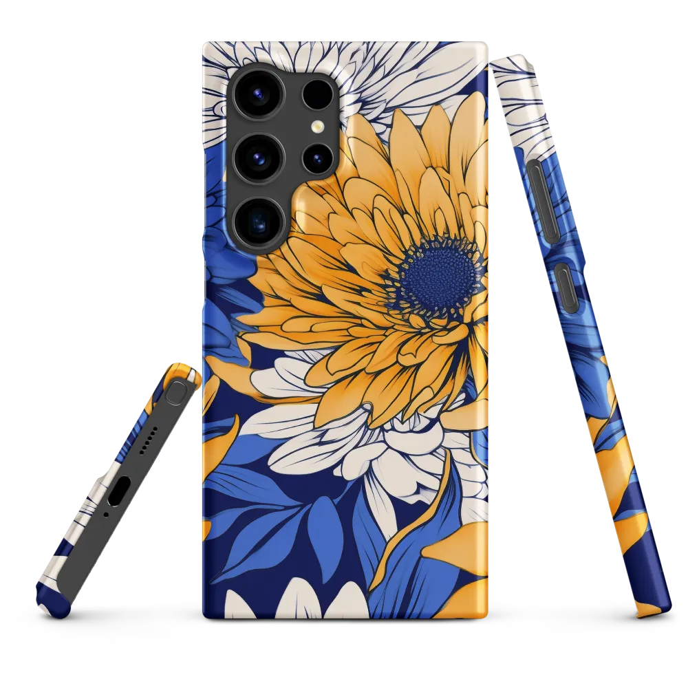 Floral Harmony in Blue and Yellow