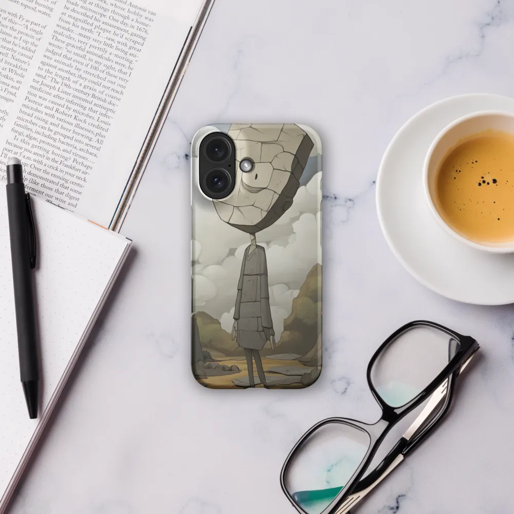 Whimsical Stone Figure in a Rocky Landscape | Phone Case |  16 | Snap Case | Matte