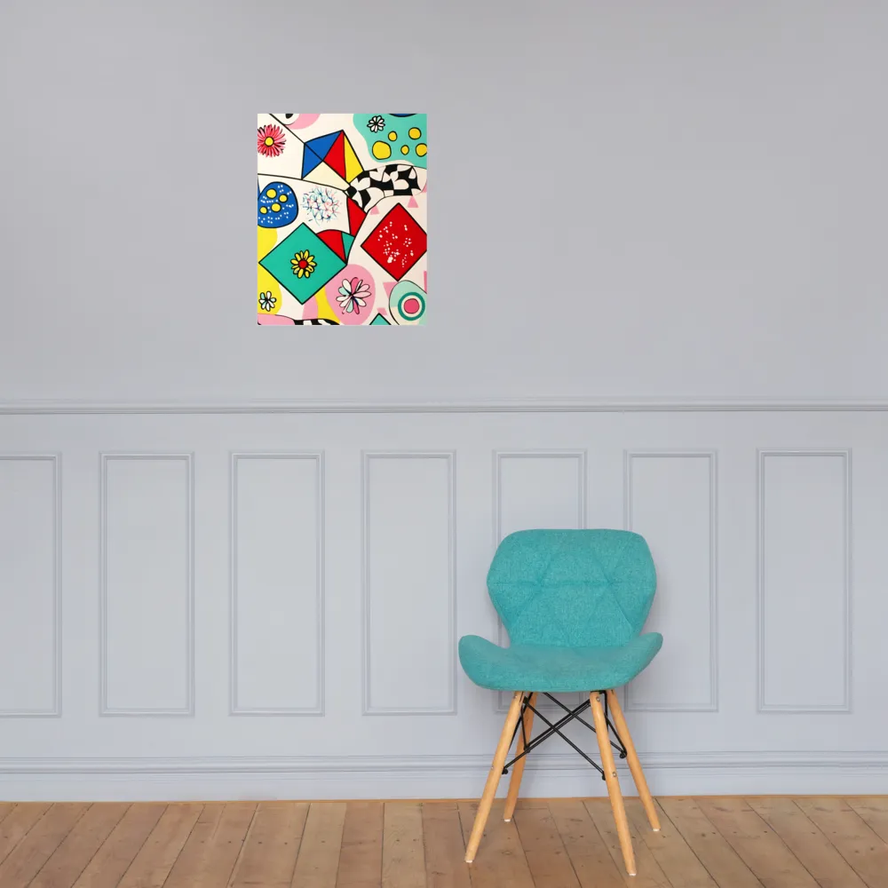 Joyful Geometry: A Playful Dance of Shapes and Colors | Poster | 16″×20″