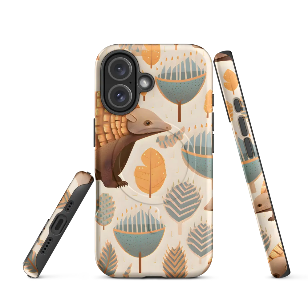 Pangolins in a Whimsical Habitat | Phone Case |  16 | MagSafe® Tough Case | Matte