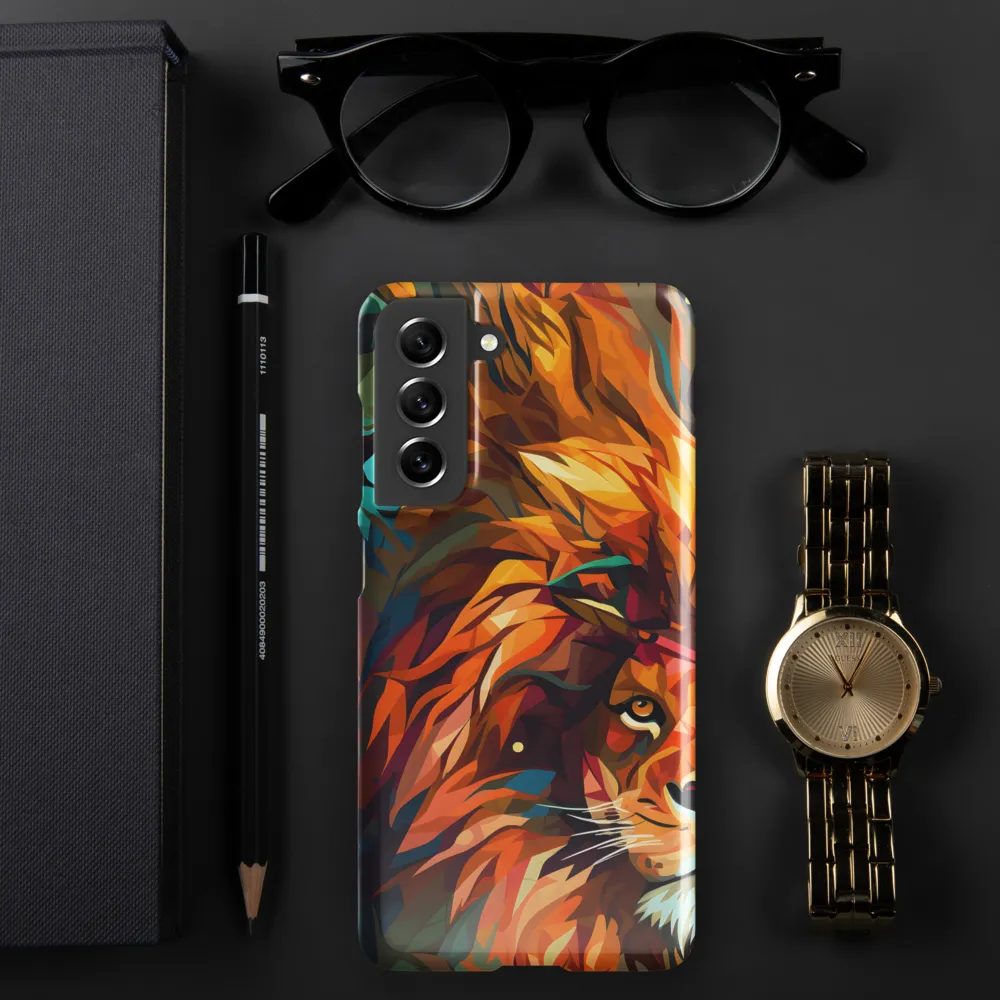 Majestic Gaze: The Polygonal Lion