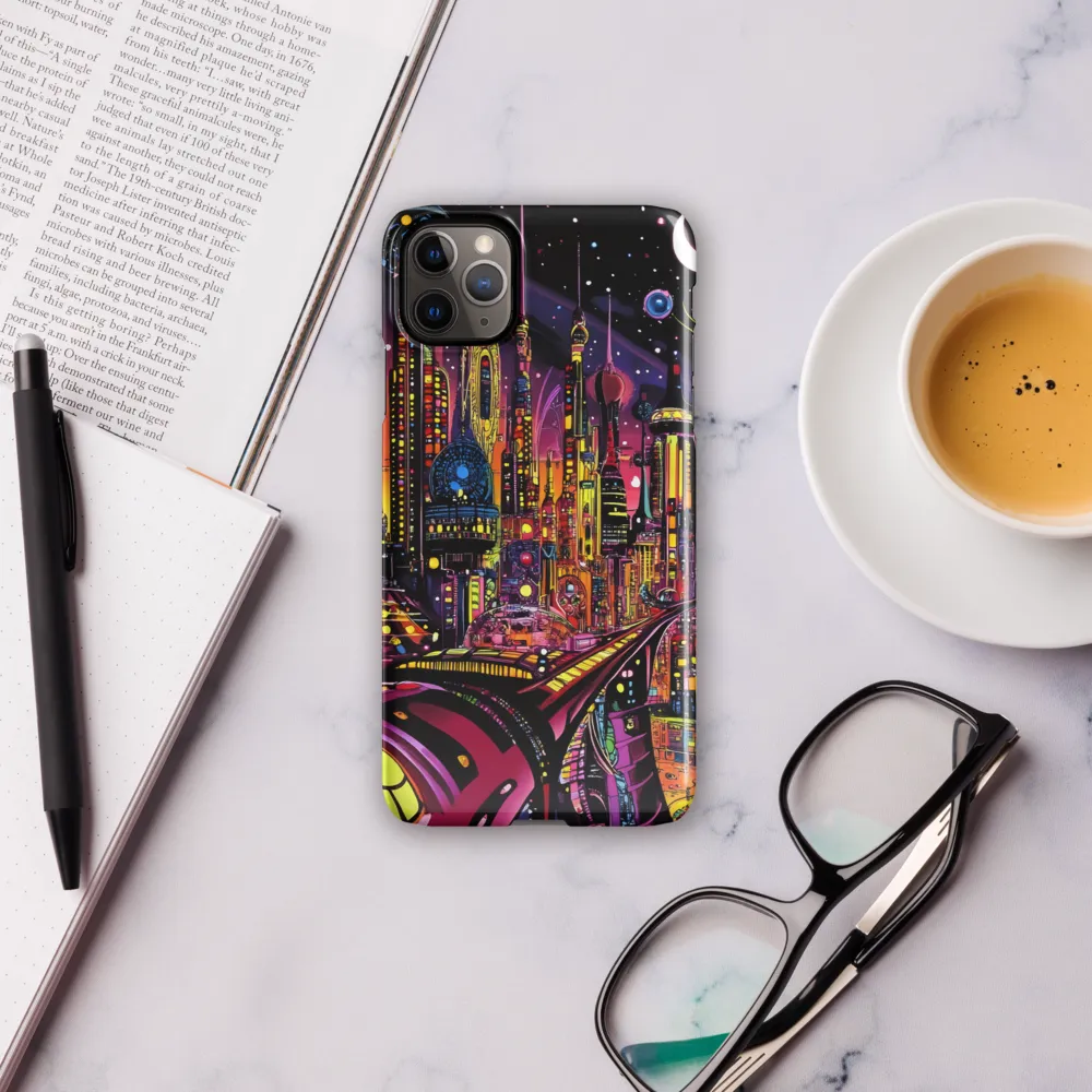 Neon Odyssey: A Journey Through Futuristic Realms | Phone Case |  11 Pro Max | Snap Case | Glossy