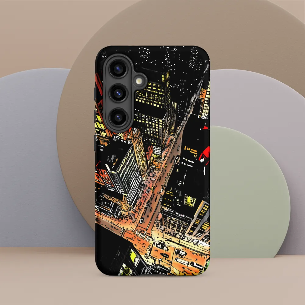 Urban Nightscape: A Bird's-eye View