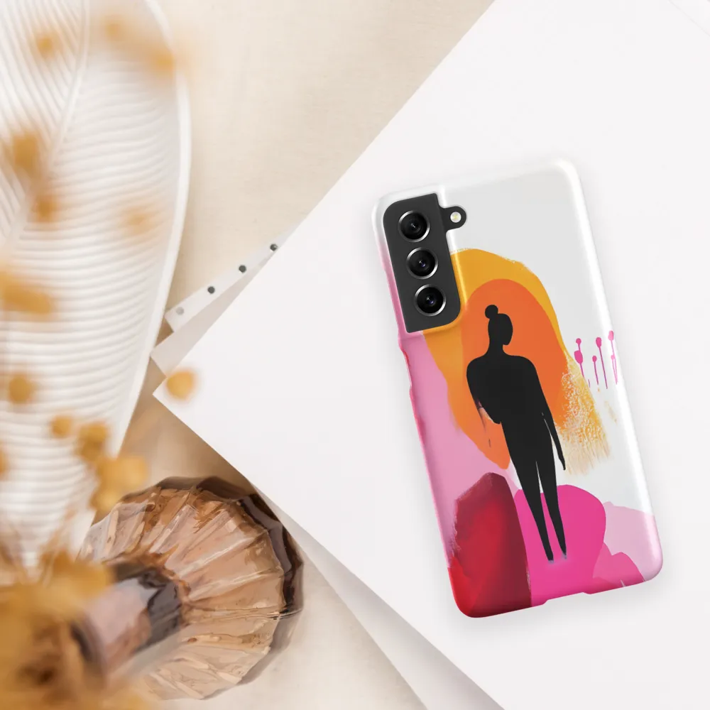 Silhouette in Colorful Abstraction