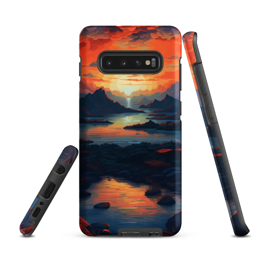Ethereal Evening: A Digital Dusk | Phone Case |  S10 Plus | Tough Case | Matte