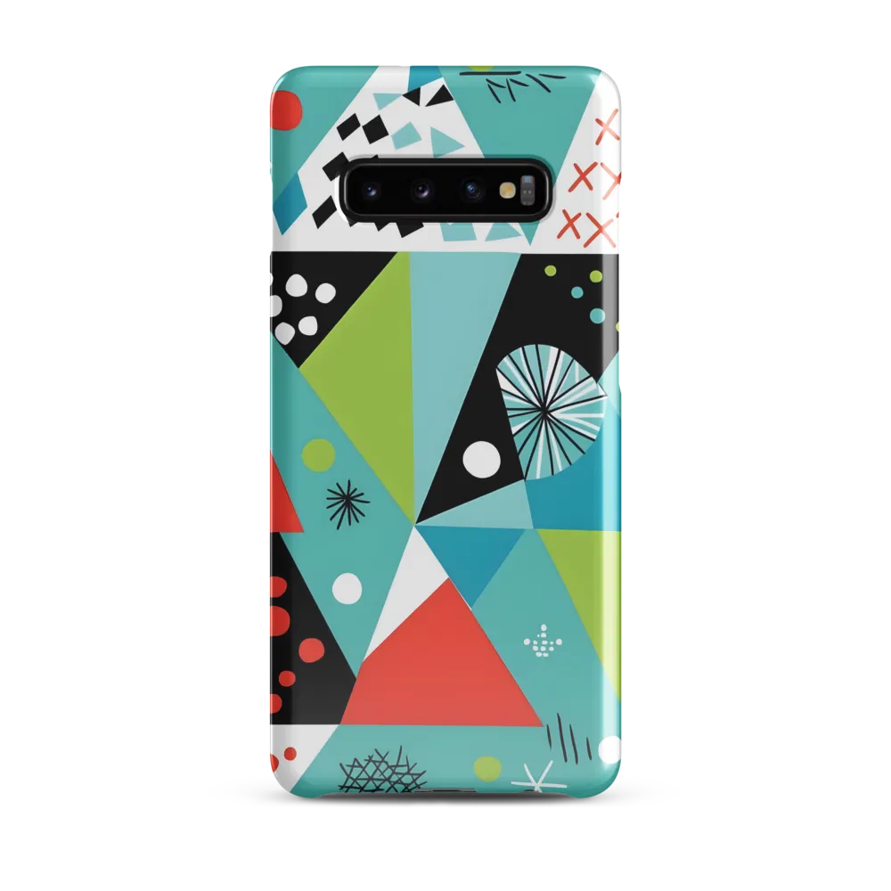 Playful Geometric Harmony | Phone Case |  S10 Plus | Snap Case | Glossy