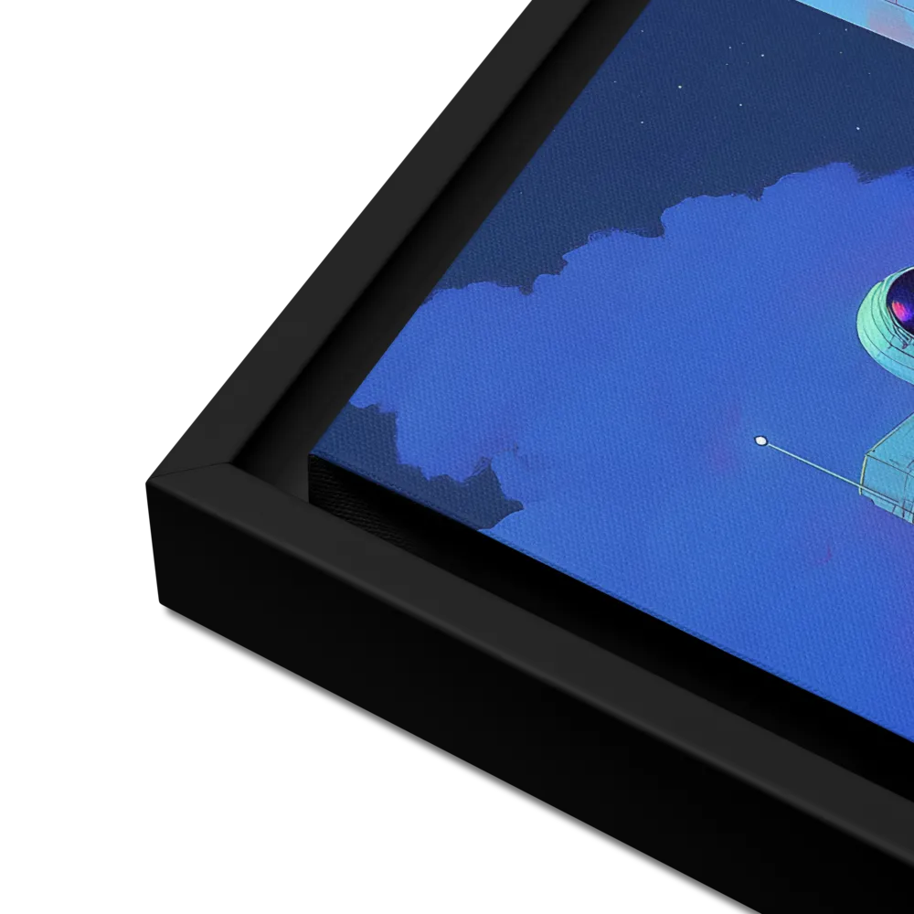 Interstellar Reflections | Canvas with Black Frame | 16″×16″