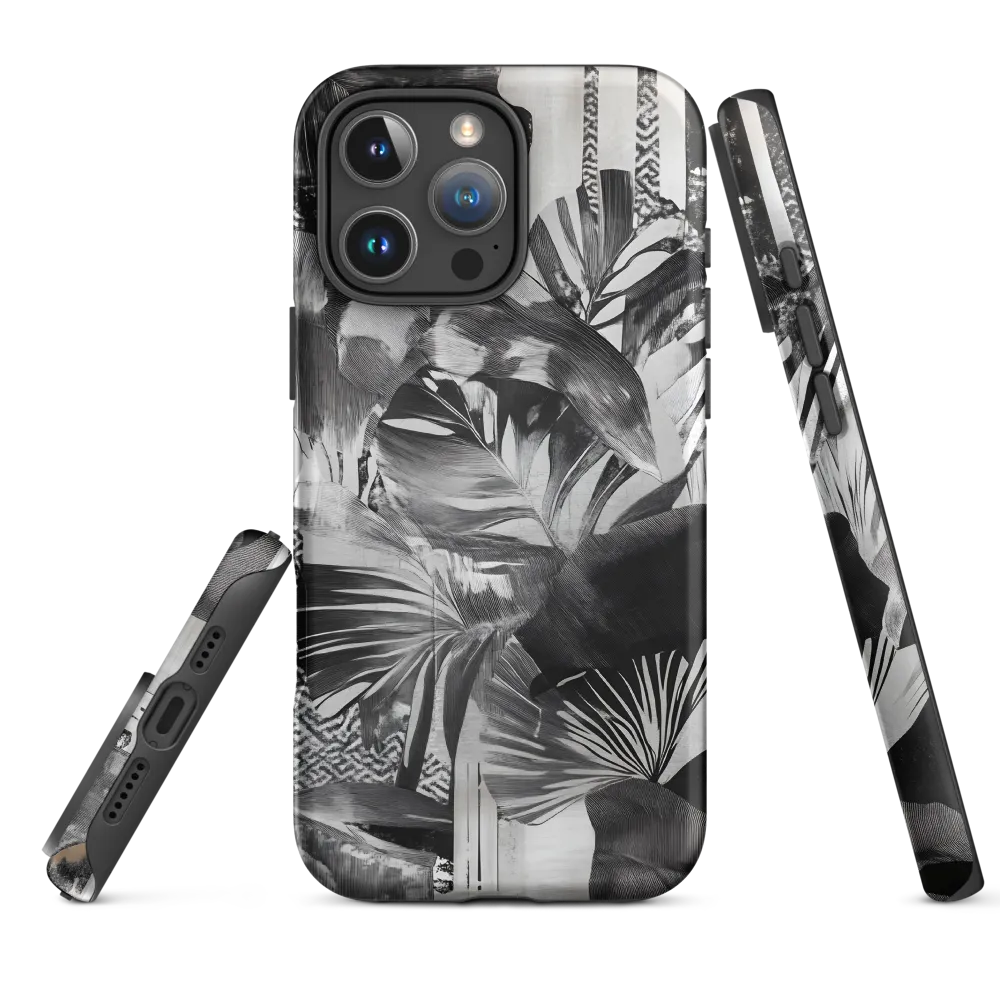 Monochrome Serenity in Tropical Foliage