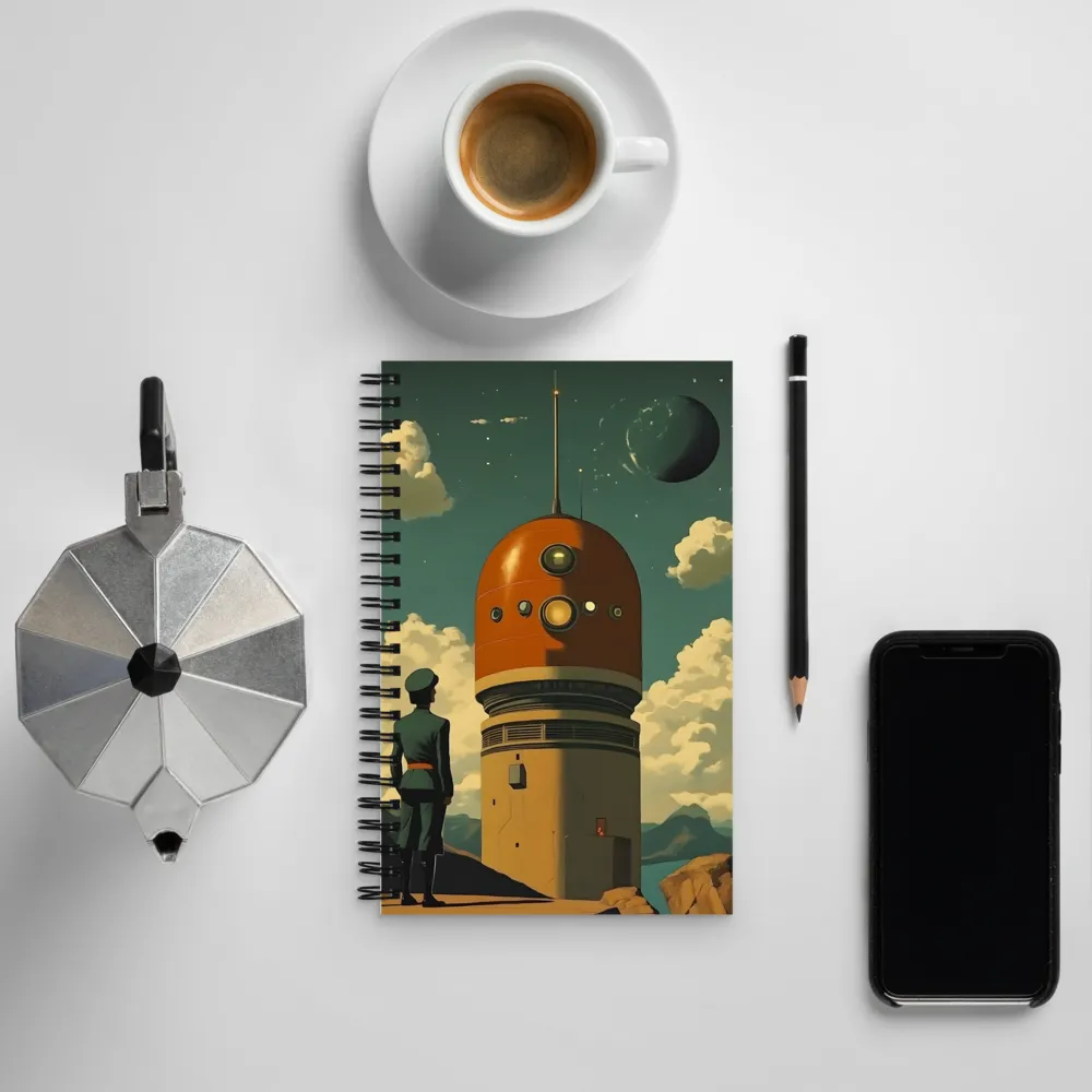 Sentinel of the Orange Tower | Spiral Notebook