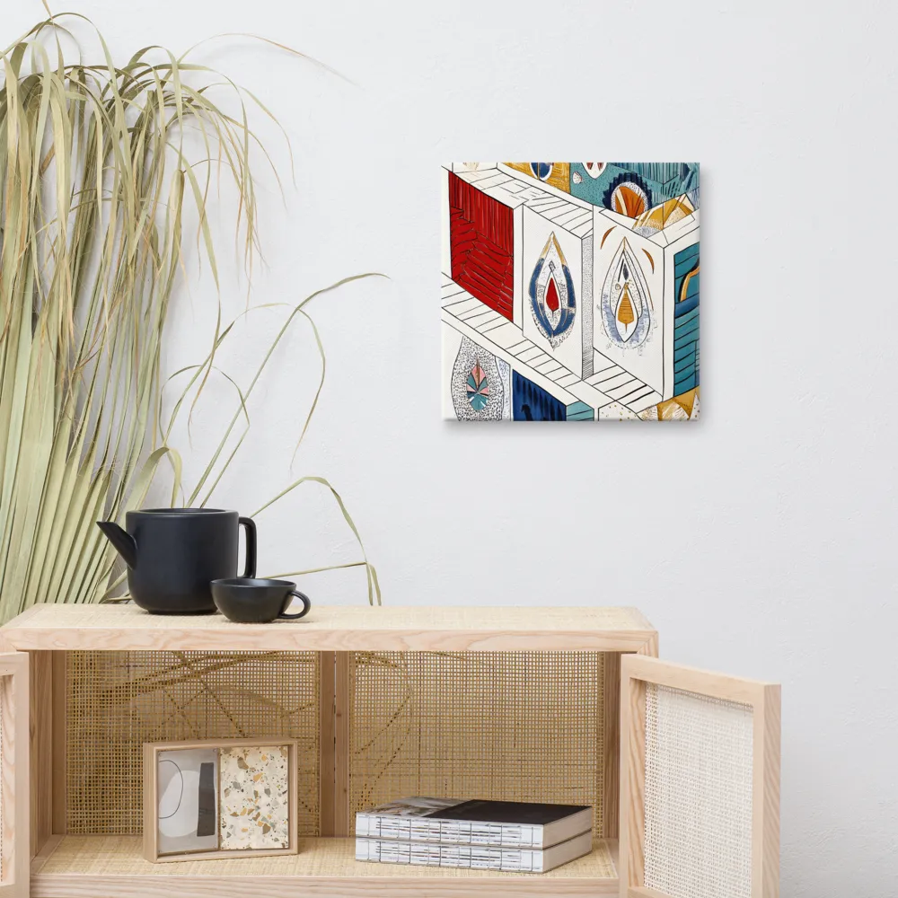 Symphony of Geometric Harmony | Canvas | 16″×16″