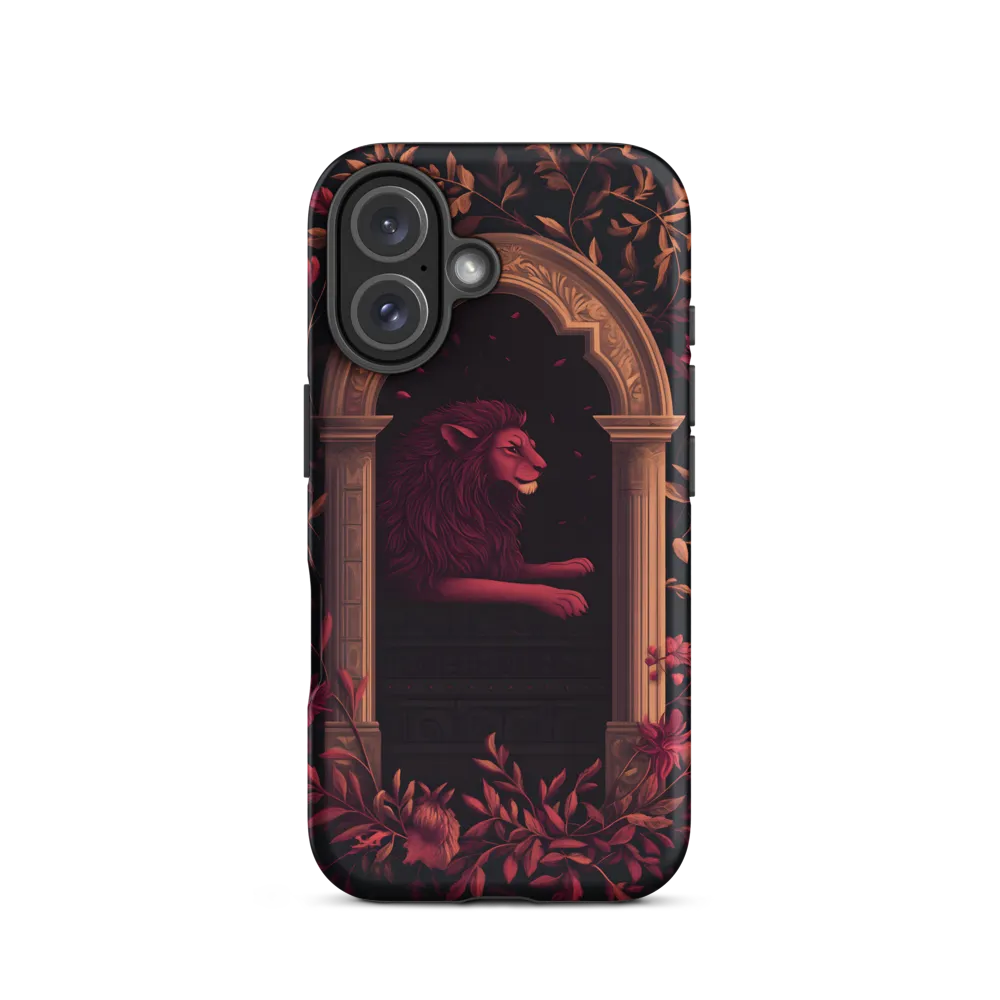 Regal Serenity: A Lion's Rest | Phone Case