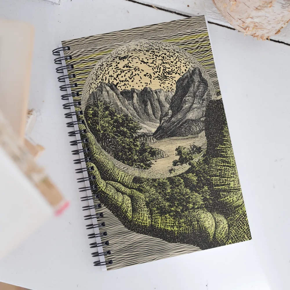 Embrace of Nature's Sphere | Spiral Notebook