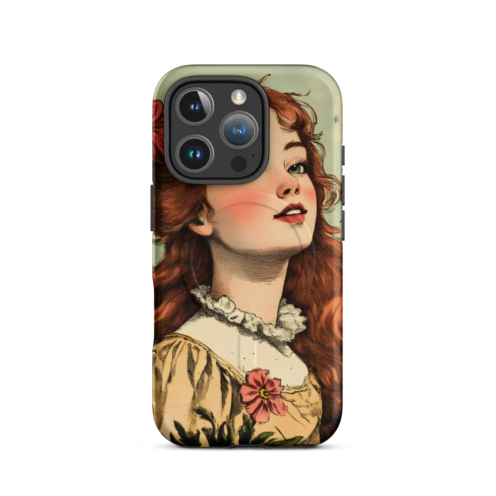 Whimsical Portrait of a Flower-Adorned Girl