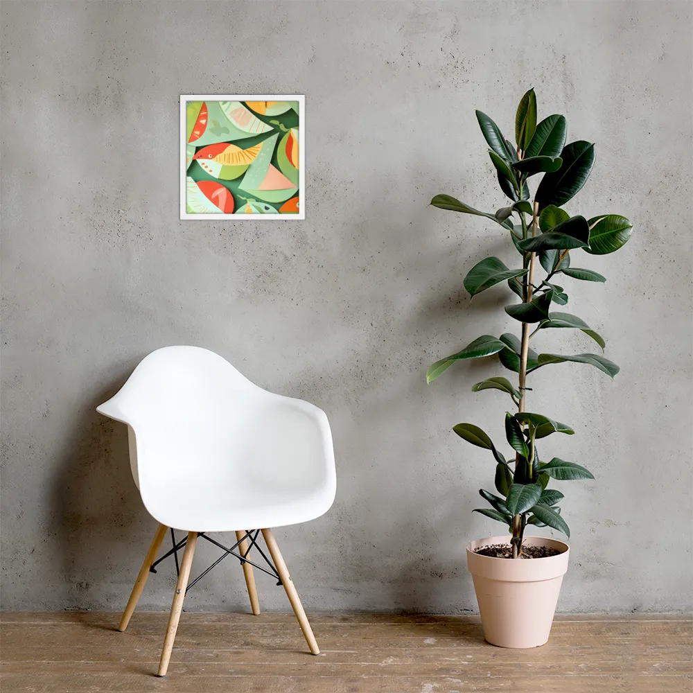 Nature's Palette | Poster with White Frame | 14″×14″