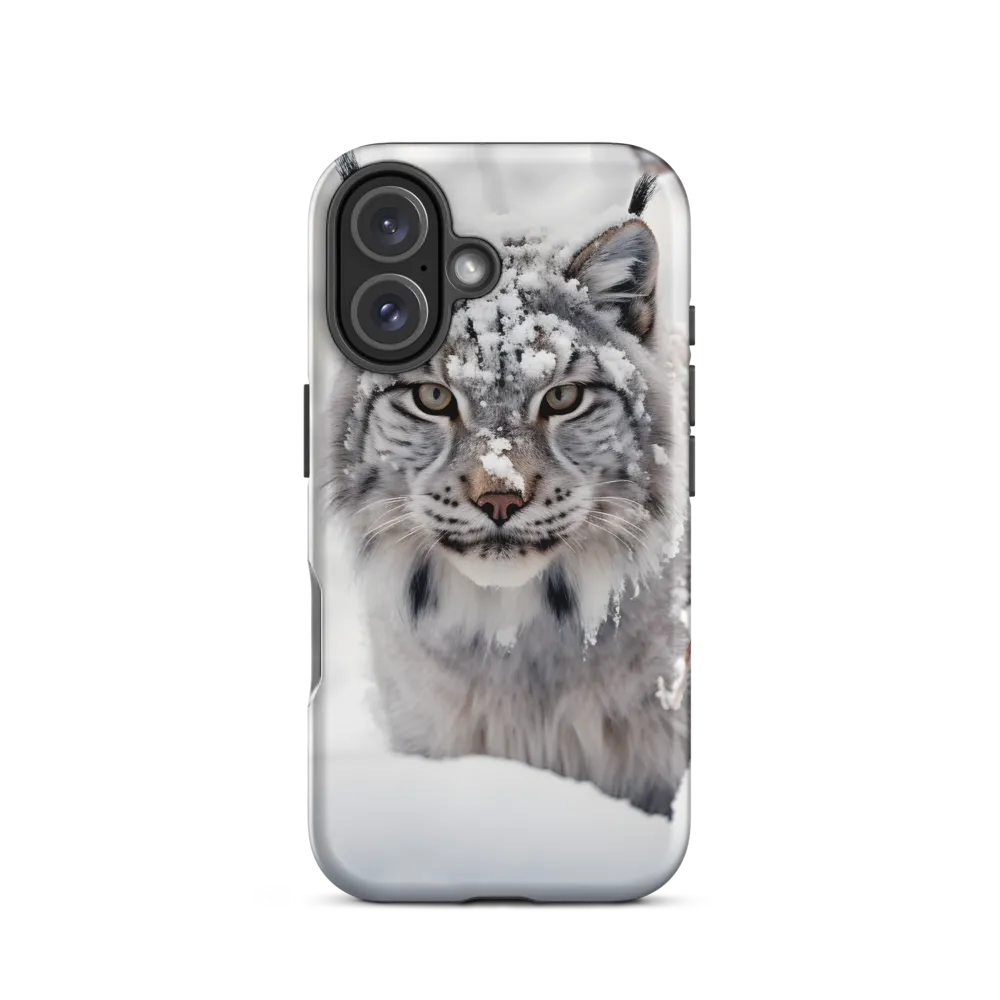 Whispers of Winter: The Lynx in Snow | Phone Case |  16 | Tough Case | Matte