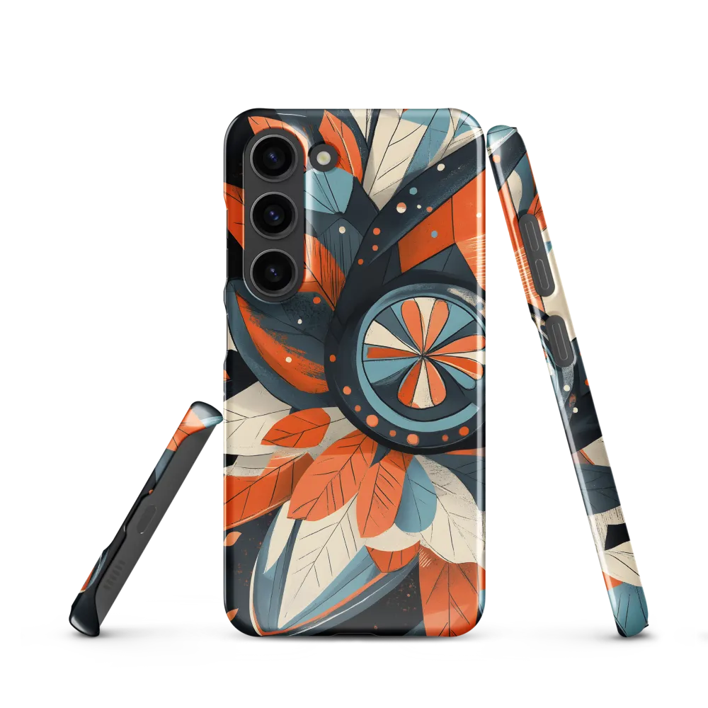 Floral Symphony in Orange and Teal