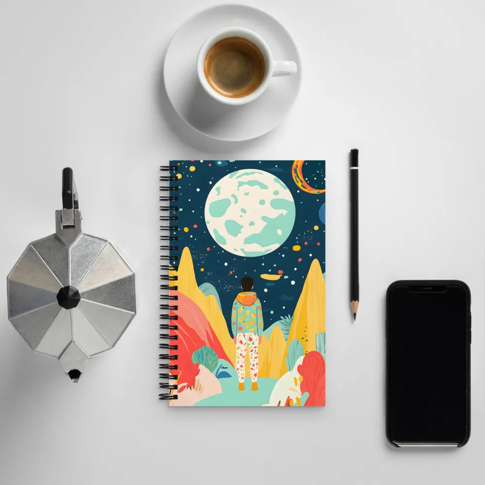 Dreamscapes Under Cosmic Light | Spiral Notebook