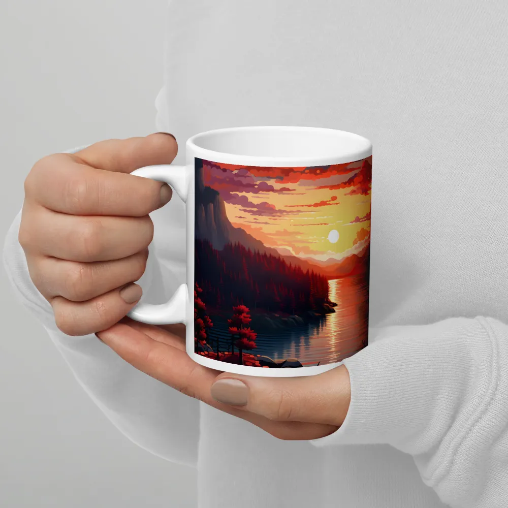 Serenity at Dusk | Mug with White inside | 11 oz