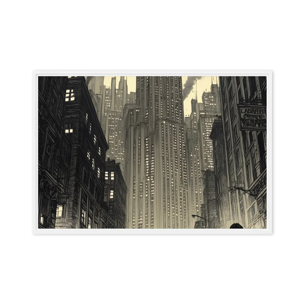 Echoes of the City | Canvas with White Frame | 24″×36″