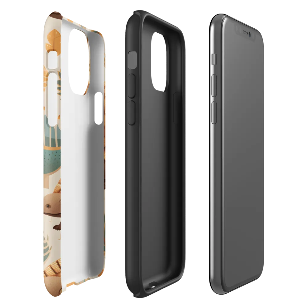 Pangolins in a Whimsical Habitat | Phone Case |  11 Pro | Tough Case | Matte