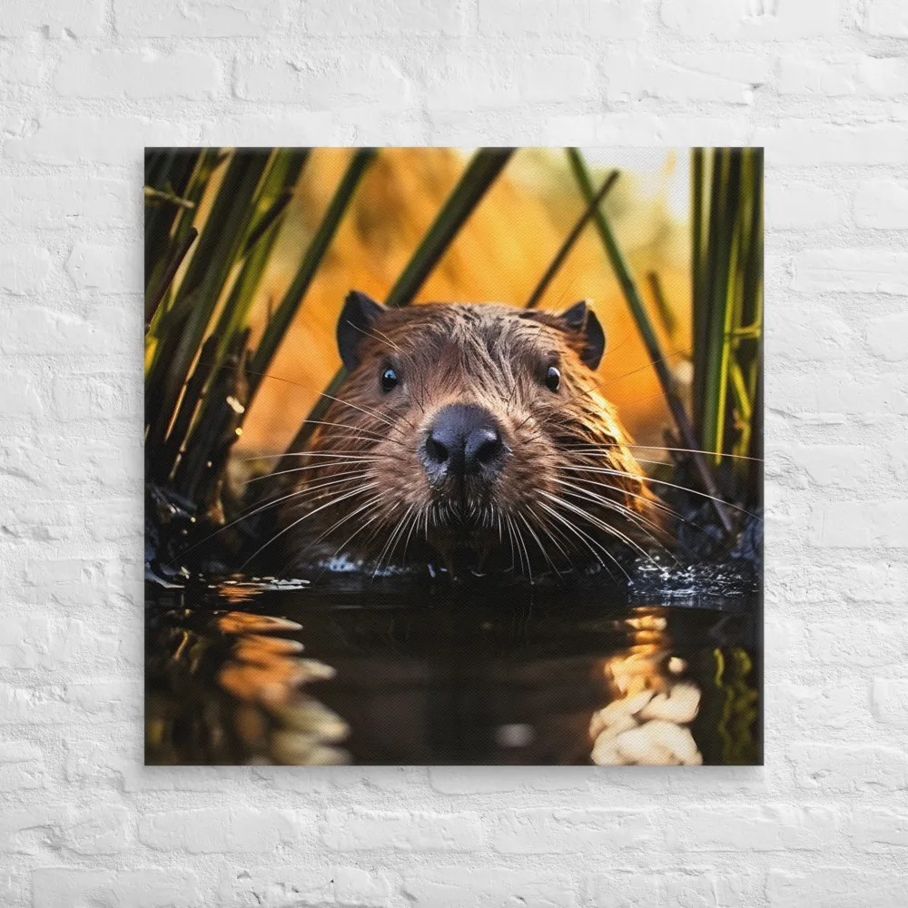 Beaver Serenity: A Natural Portrait | Canvas | 32″×32″